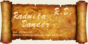 Radmila Dancer vizit kartica